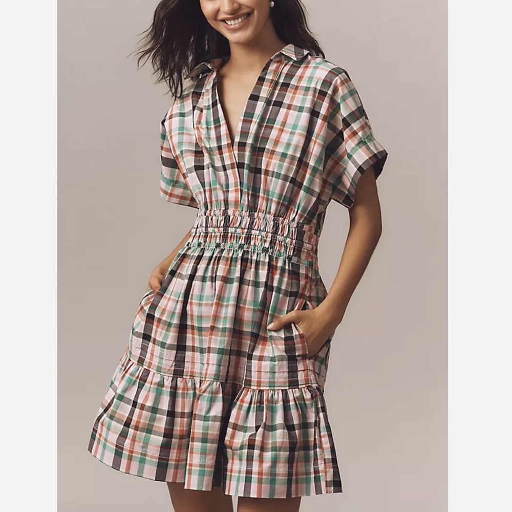 Anthropologie NEW Somerset Plaid Dress NWT 1X
